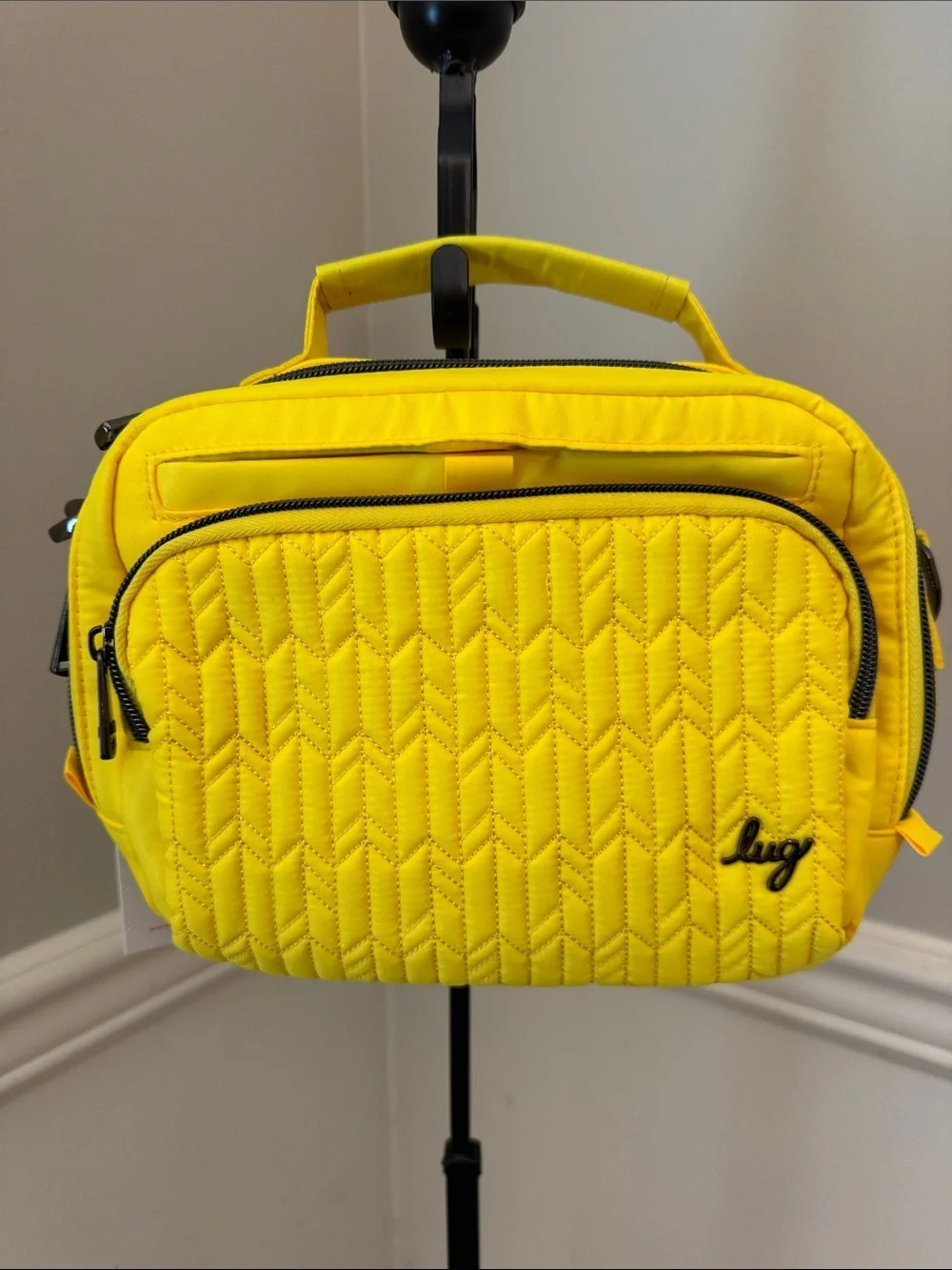 LUG Yellow Ranger mini Crossbody Bag w/ adjustable strap and top handle